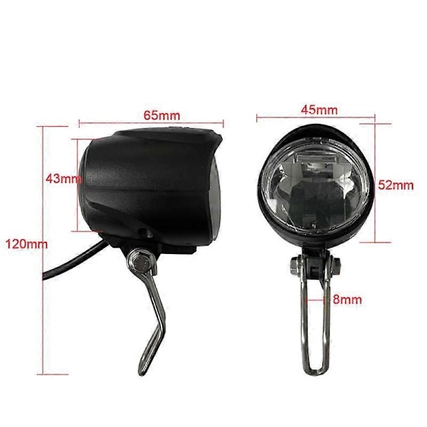 Elcykel 36V 48V Forlygte Forlygter Baglygter Bag Advarselslys LED Nat Spotlight Forlygte