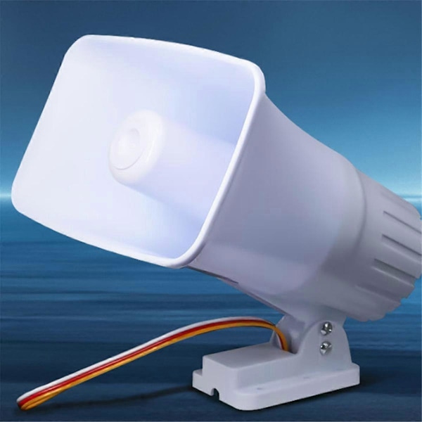 DC 12V Ledning 30 Watt Sirene Dobbelt Tone Indendørs/Udendørs 120Db Lydgiver Super Alarm Horn Sikkerhedsalarm Si