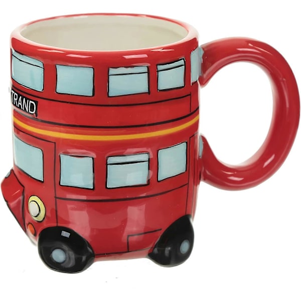 Puckator London Rød Routemaster Bus Keramik Formet Krus, Te Kaffe Varme Drikke, Dekorativ Gaveæske, Højde 10cm Bredde 13.5cm Dybde 8.5cm