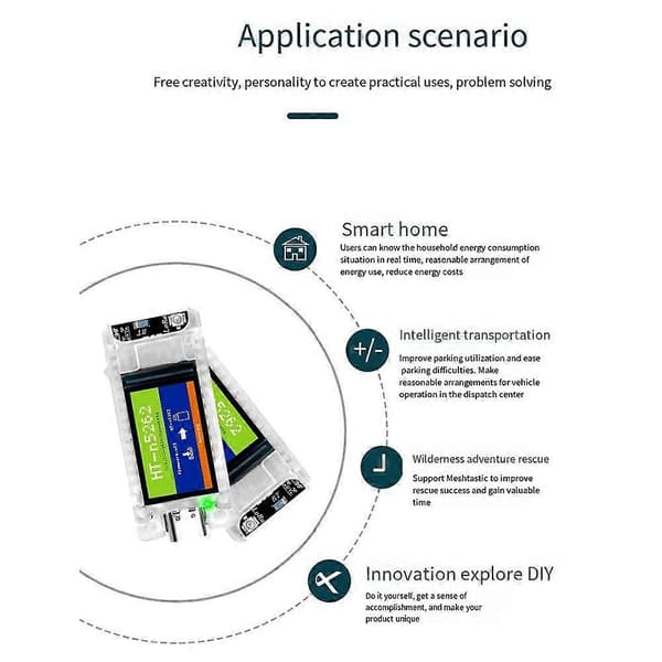 HELTECAUTOMATION Meshtastic Tracker Nordic Nrf52480 Sx1262 Lorawan Lora Utviklingskort med Skjerm