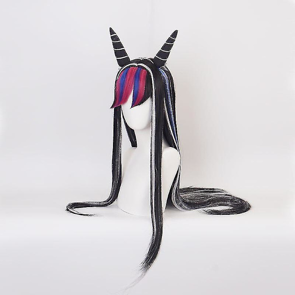 Anime Danganronpa Cosplay Peruk Hornform Färg Långt Hår Sam