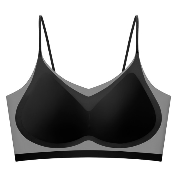 Ultra tunna sömlösa underkläder i is-silke för damer, plus size black I