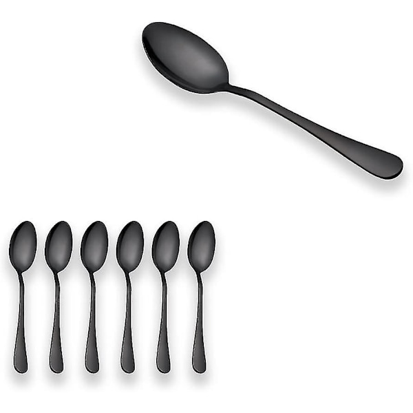 Sorte Titanium Guldbelagte Kaffeeskeer i Rustfrit Stål, Mokkaskeer, Mini Gave