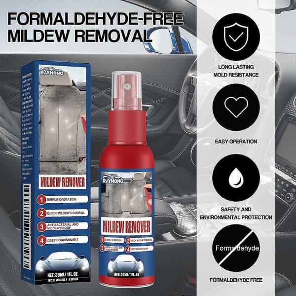 Bilmuggfjerner Spray Renser Og Vedlikeholder Mugg På Bilens Innertak, Seter Og Gulvmatter