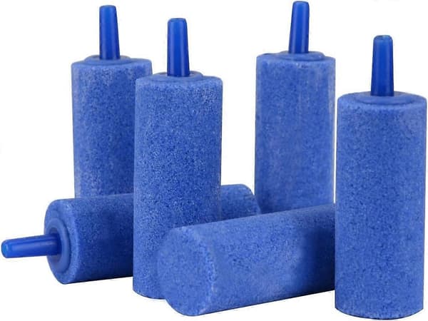 5cm Luftstenar Cylinder 6 ST Bubbel Diffuser Luftstenar för Akvarium Fisk Tank Pump Blå