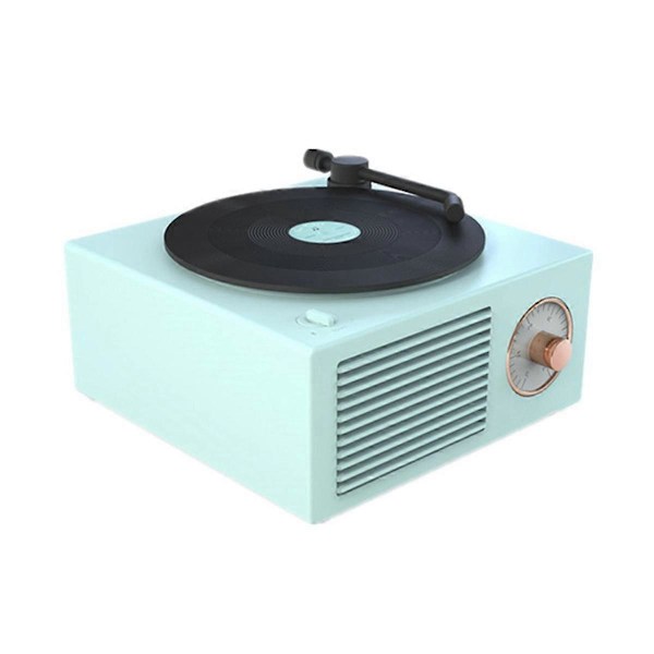 Levysoitin Kaiutin Bluetooth-yhteensopiva V5.0 Vinyylilevysoitin Stereo Vintage Kannettava Kaiutin Vihreä