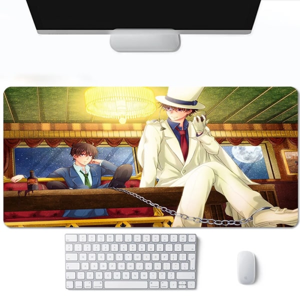 Anime Detektiv Conan Spelmatta Tillbehör Gamer Full Gummi Musmatta Matta 2mm Tjock Tangentbord Skrivbordsunderlägg A18 250x290x2mm