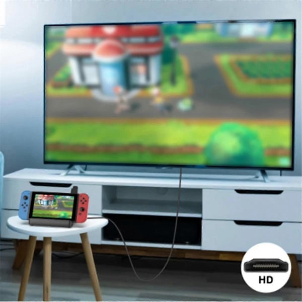 Dockningsstation för /OLED TV USB-C Spelkortsförvaring med USB2.0x2+USB3.0+PD Snabbladdning+Kylfläkt