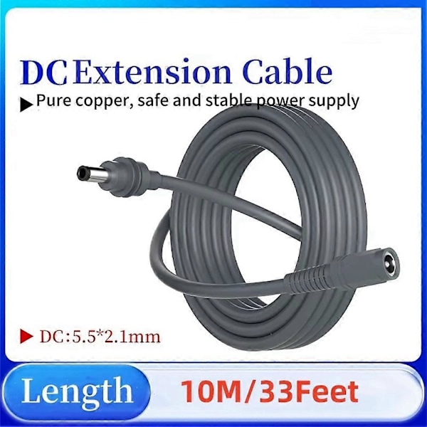 For Mini DC Han til Hun Adapter Kabel Kort Kabel 10 meter