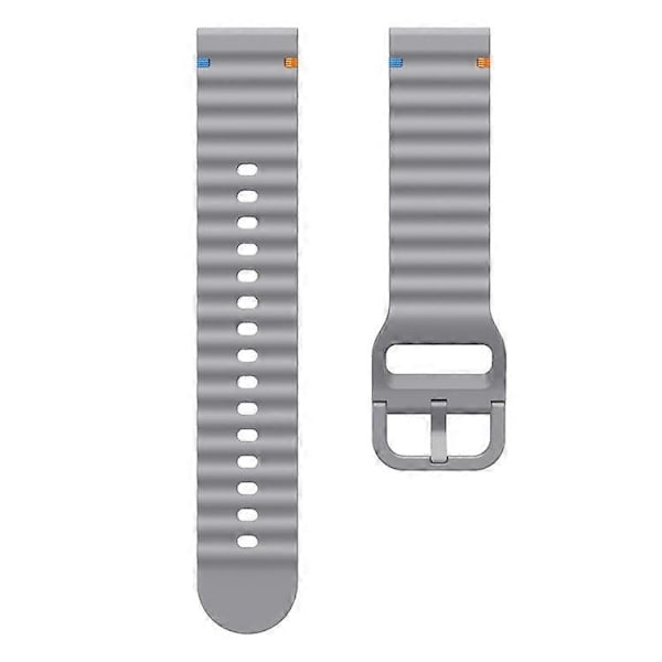 22 mm silikonearmbånd kompatibelt med Xiaomi Watch S4 Sport / Redmi Watch 5 Active bølgedesign urrem Grey