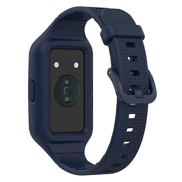 Kompatibel med Huawei Band 6 / 7 / 8 Sports Silikon Klokkereim med Deksel Blue