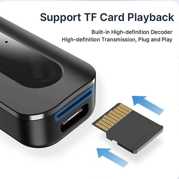Bluetooth 5.4 Audio Mottaker Sender 2 i 1 Trådløs 3.5mm Jack