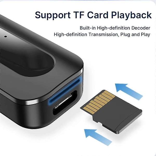Bluetooth 5.4 Audio Receiver Transmitter 2 i 1 Trådløs 3.5mm Jack