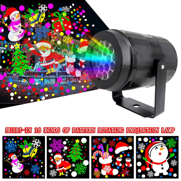 Scene LED Snøfnugglys Hvit Snøstormprojektor Julestemning Høytidsfest Spesielle Laserlamper Utendørs Innendørs Dekor EU Plug