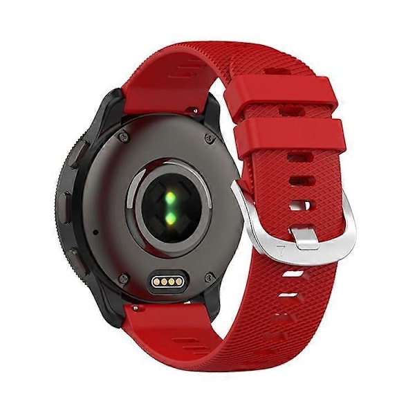 Kompatibel med Garmin Forerunner 255 / Vivoactive 4 Kryssstripet Design 22mm Universell Klokkereim Silikon Erstatningsarmbånd Red