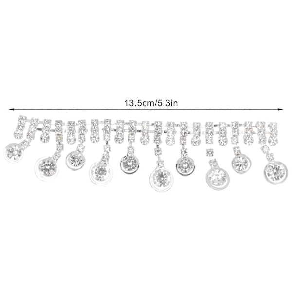 4 stk Krystal Klo-Kæde Trimning Frynser Simuleret Diamant Kæde til Syning Håndværk DIY Dekoration Dobbelt Loop Krystal Klo Kæde
