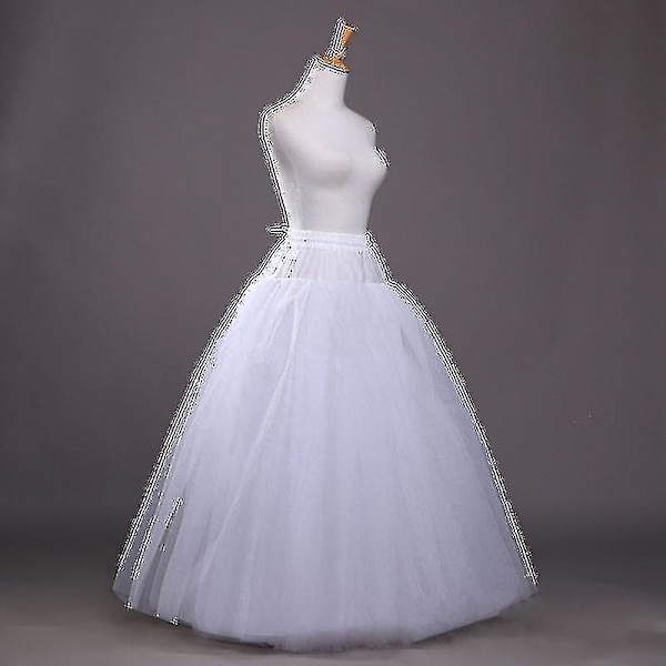 Bröllop Underkjol Brud Tyllkjol Utan Ringar Crinoline Halv Ip Bal Underkjol Fancy Kjol C