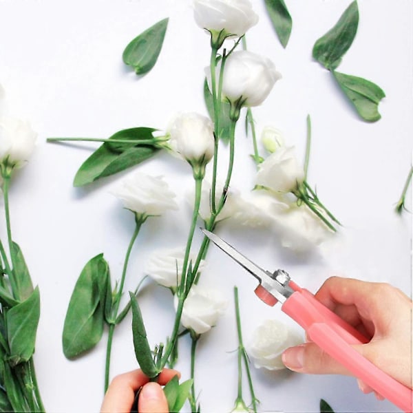 Blomstersaks, Premium Stål Hagebeskjæringssaks Blomster Frukt Blad Saks Håndbeskjærer Snipp Trimmeverktøy For Hagearbeid Blomsterarrangement, Rosa