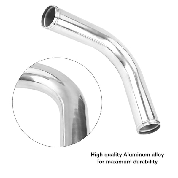 Turbo Universal 90 Graders Albue Intercooler Aluminium Rør med 2 Silikoneslanger 4 Klemmer (70mm)