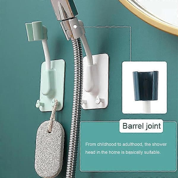 Dusjhodeholder uten boring, justerbar brakett for hånddusj pink