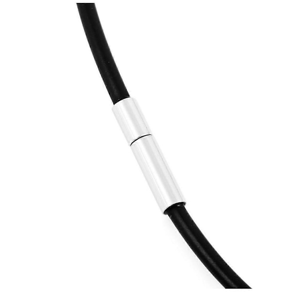 2 mm leveä nahkaköysi kaulakoru metalliseosketju kaulakoru musta hopea miehelle pituus 51 cm