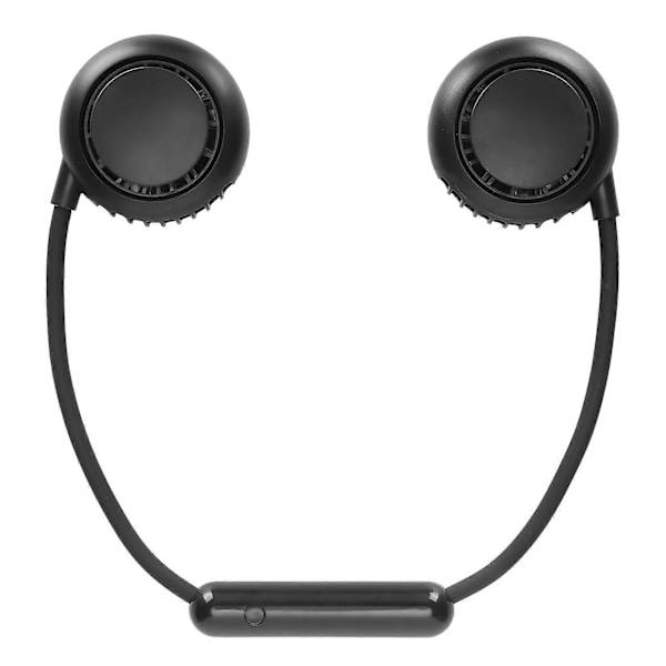 Halsburen Fläkt Mini Portabel USB Fläkt Utomhussporter Portabel Stilren Fläkt Svart