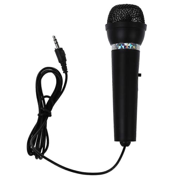 Omnidirektionel Laptop PC Computer 3.5mm Netværksstand Mini mini telefon Mikrofon Sort