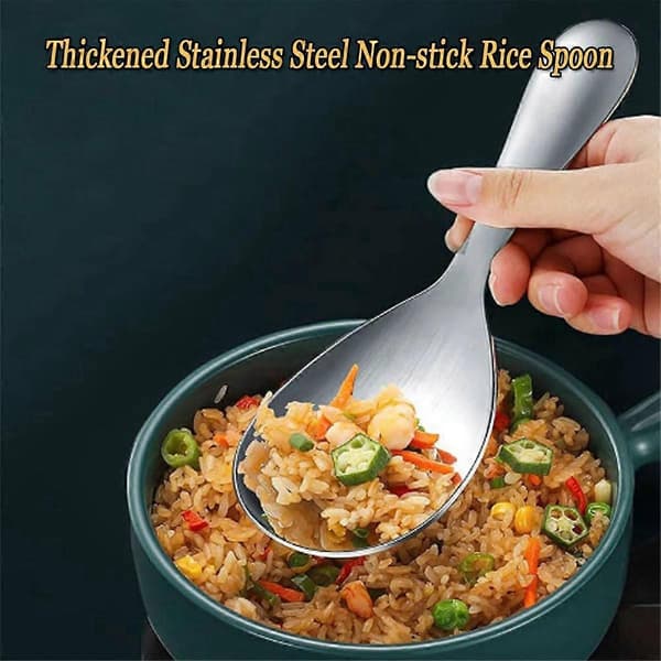 Ske Rustfrit Stål Risske Tyk Non-Stick Husholdnings Non-Stick Ris Rustfrit Stål Ske Kitc
