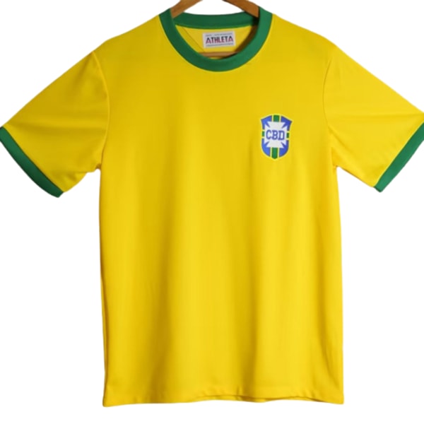 1970 Brasilien träningsdräkt i hemtröja med kortärmad tröja Cole NO.9 M