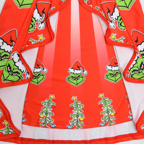 Pigekjole Langærmet Anime Tegnefilm Grøn The Dodger Grinh Cosplay Kostumer Til Fødselsdagsgaver Julefrokost Rød Kjole White 59001 140 cm