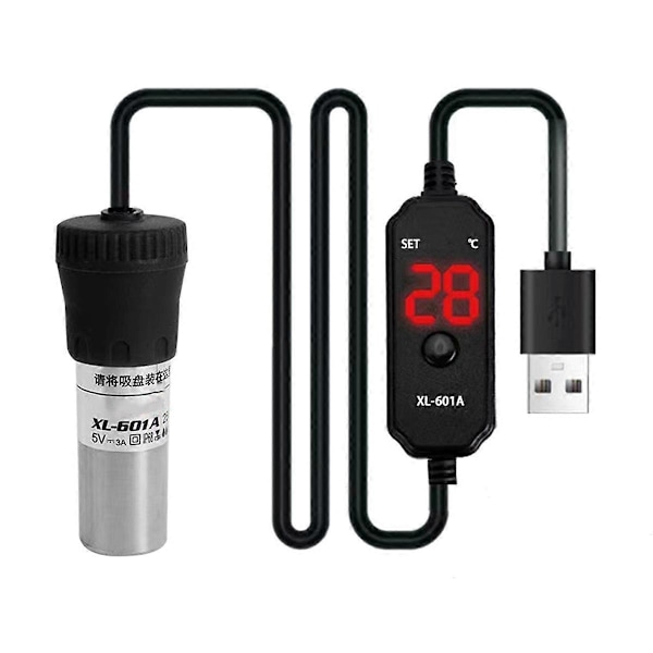 Akvarievärmare Justerbar Nedsänkbar Akvarievärmare 25W Digital Display Extern Temperaturkontroll
