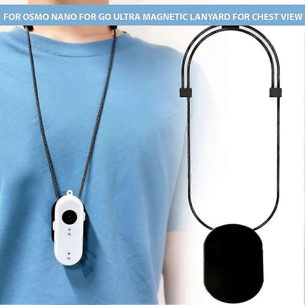 Tilbehør til Osmo Nano-kamera Magnetisk halsmontering, snor, hurtigudløser