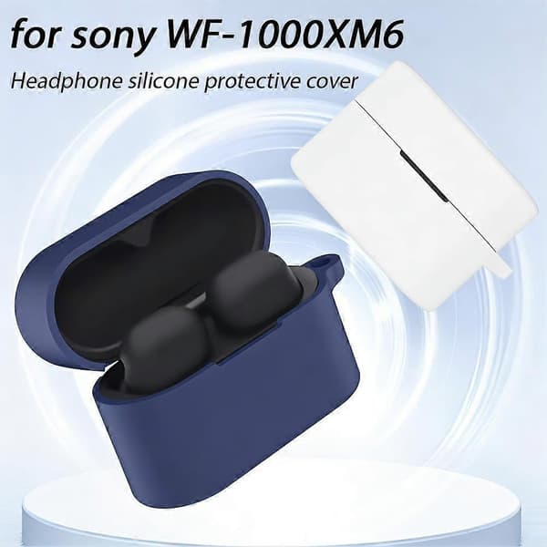 För Sony WF 1000XM6 Silikonskyddsfodral med karbinhake Red