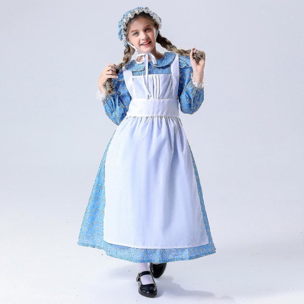 Halloween Klänning Barnkläder Drömunderland Alice Lolita Cos Kläder 140cm