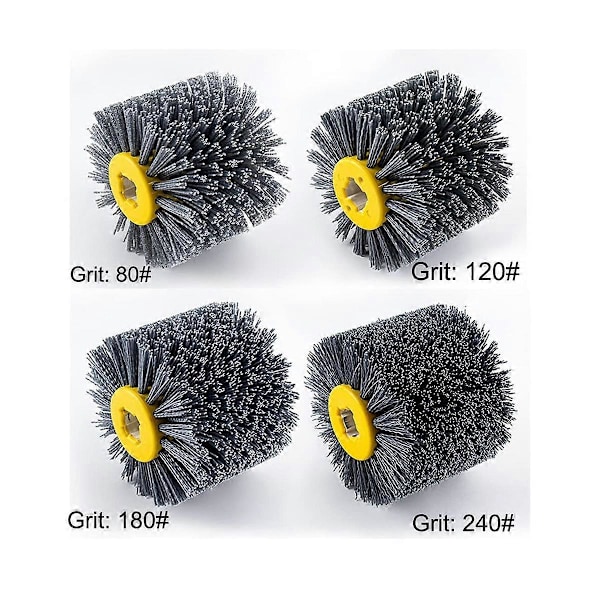 Slibende Nylon Tegnehjul Poleringsbørste 120mm x 100mm til Fladt og Ujævnt Træ