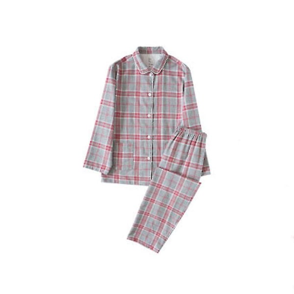 Dam Pyjamas Familj Pyjamas Set, Matchande Pyjamas Dam Långärmad Pyjamas Set Gray L