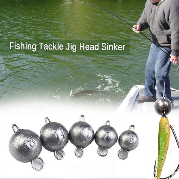 Sinker Fishing Jig Head Bullet Weights Soft Lure Group Hook Aggravated 3g