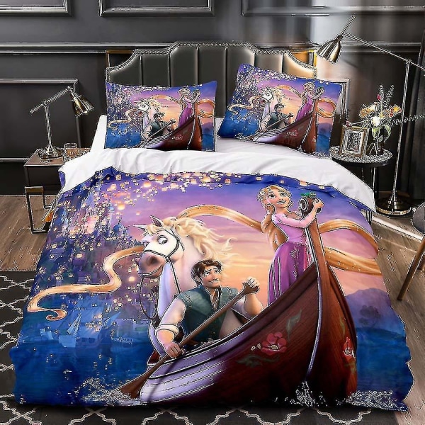 Fairy Tale Princess Series Barn Flickor Sängkläder 3d Printing Quilt Cover Örngott Frozen Szx 260*220three-piece