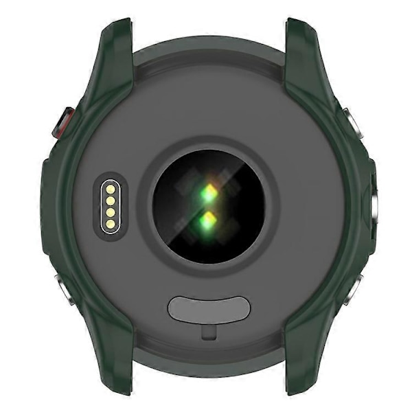 Kompatibel För Garmin Forerunner 255 Mjukt TPU Klockskydd Utskuren Design Anti-Repor Skyddande Ram Green
