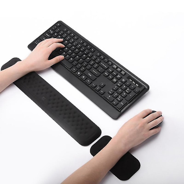 Ergonomiskt handledsstöd i minnesskum, halkfritt, för mus (1 st, svart)