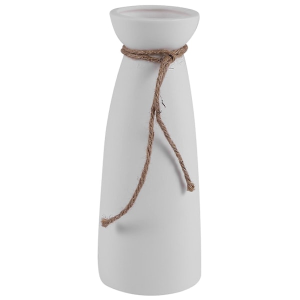 Hvit Keramisk Vase Minimalistisk Stil Dekor, Moderne Porselensvase Design (B Stil)