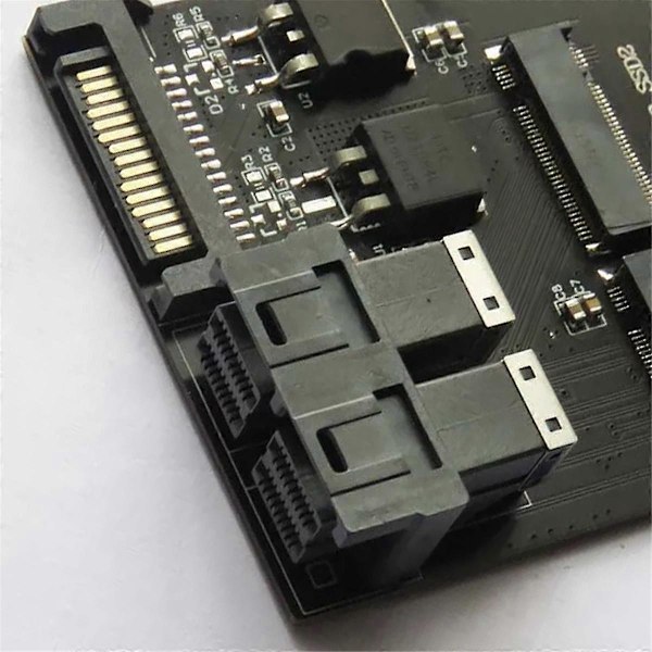 2 Porttia SFF-8643 U.2 - NVMe M.2 NGFF SSD Muunninkorttiadapteri SFF-8643 U.2 - Kaksois-M-Key NVME M2 NGF