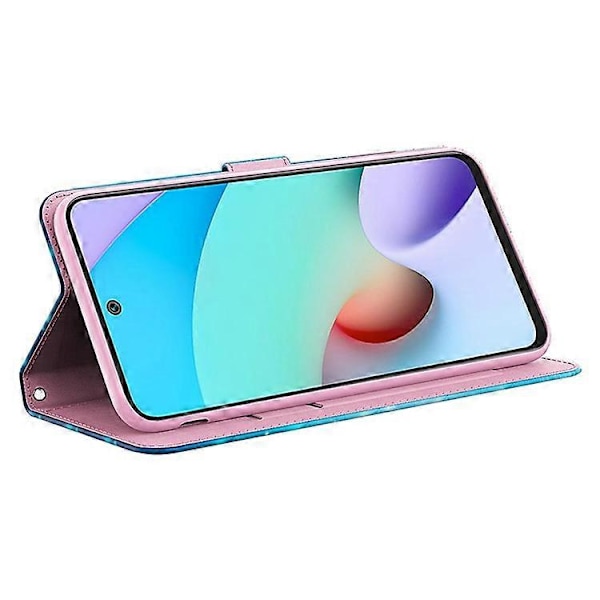 Kompatibelt för Xiaomi Redmi Note 13 4G Mobilskal 3D Mönstertryck Läder Flipfodral med Handrem