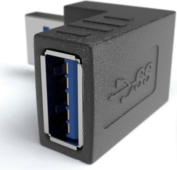 2 kpl USB 3.0 Kulma-adapteri USB Kulmaliitin