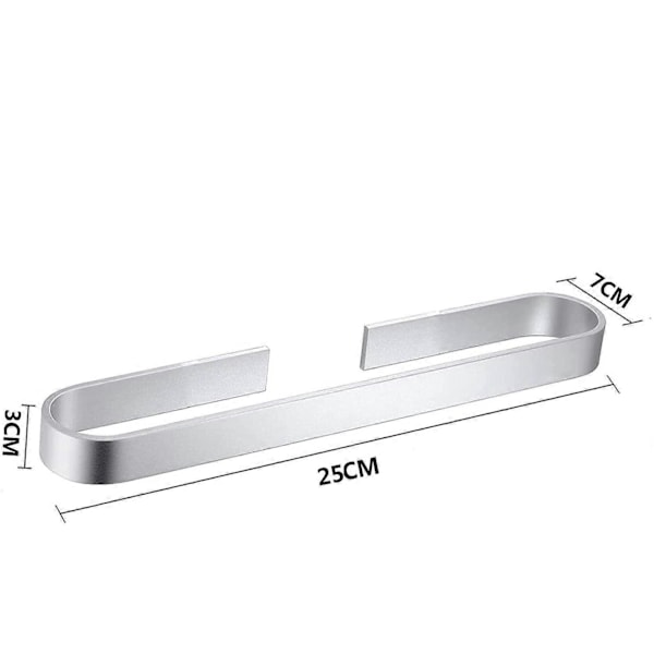 2025 Ny Handduksstång Utan Borrning, Förtjockad Höghållfast Självhäftande Handdukshängare i Aluminium för Badrum Kök Toalett (25cm)
