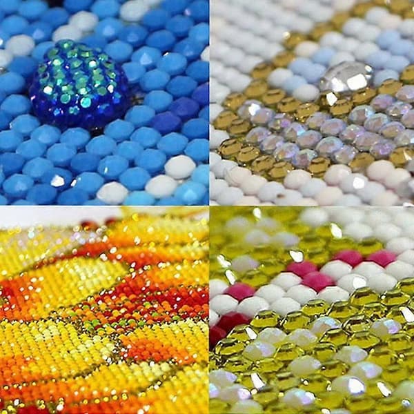 DIY Diamantmaleri Sett Månelandskap Diamantkunst Sett Veggdekorasjon E