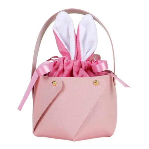 Easter Candy Bag Multiple Colors Happy Easter Bunny Ears Candy Gift Rosa