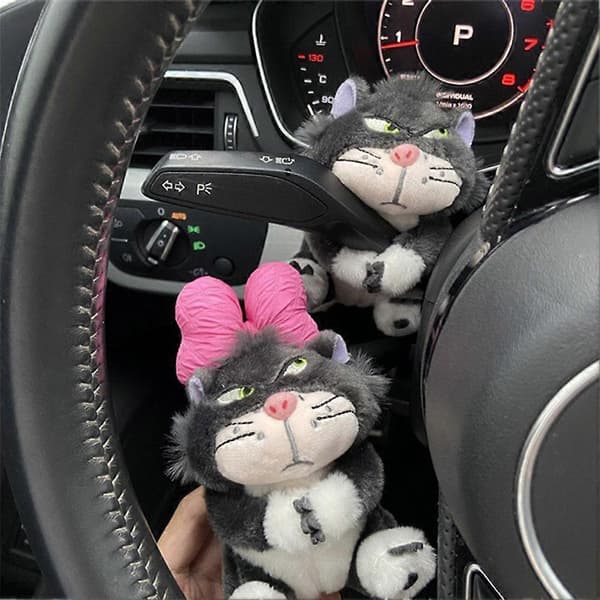 Lucifer Car Decor Plush Doll Holding Pose Ornament Gift Accessories A