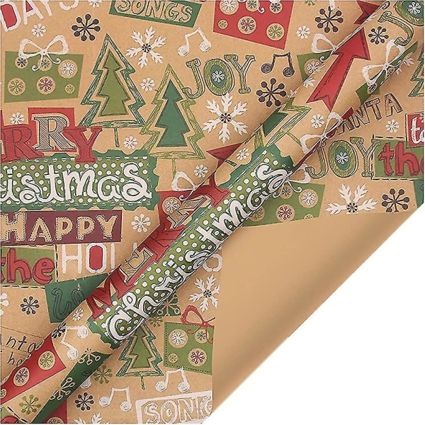 Julklappspapper Återvunnet Vintage Presentpapper 50 x 70 cm