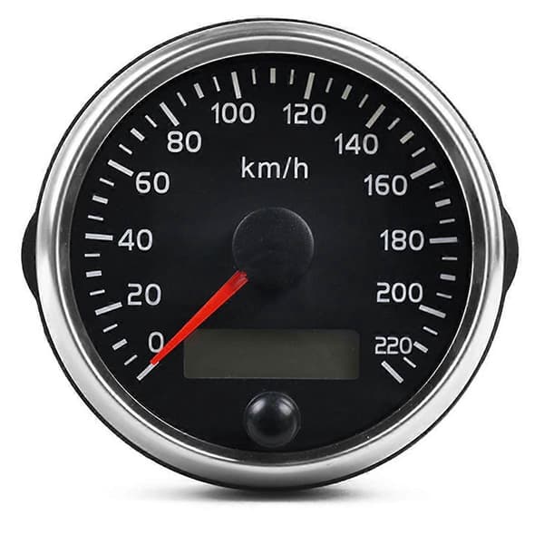 Bil Universal 85mm Speedometer Kilometerstand Dobbel Funksjon LCD Panel Modifisert Bil Speedometer 220km/t